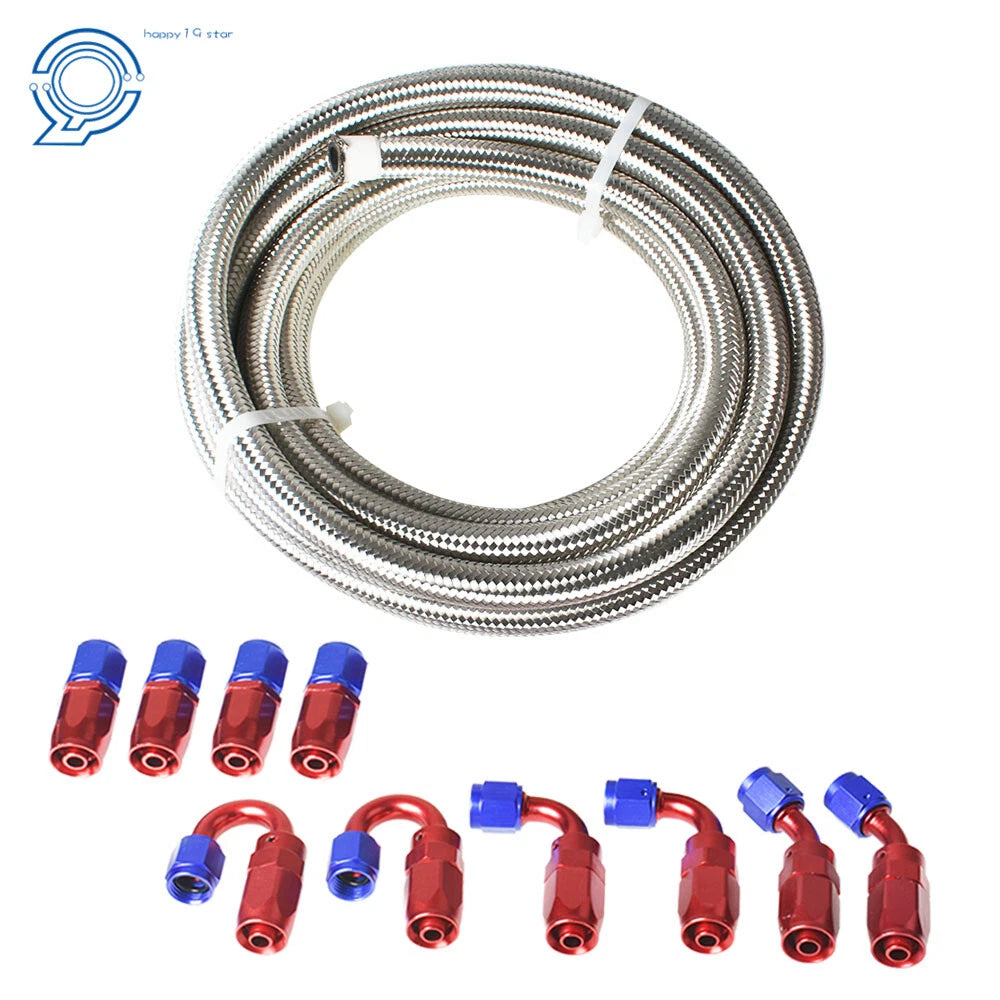 Fuel Hose Line Kit with Swivel Hose End Fittings for Universal Applications (20FT)