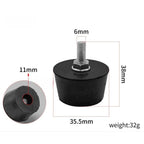 Quick-Change Rubber Compressor Foot Pads for (38mm, 11mm, 6mm)