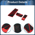 3 Pcs Automatic Foot Accelerator Pedal Covers for Ford Ranger (2024) Red