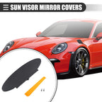 Sun Visor Vanity Mirror Cover for Porsche - Driver/Passenger Side, Black