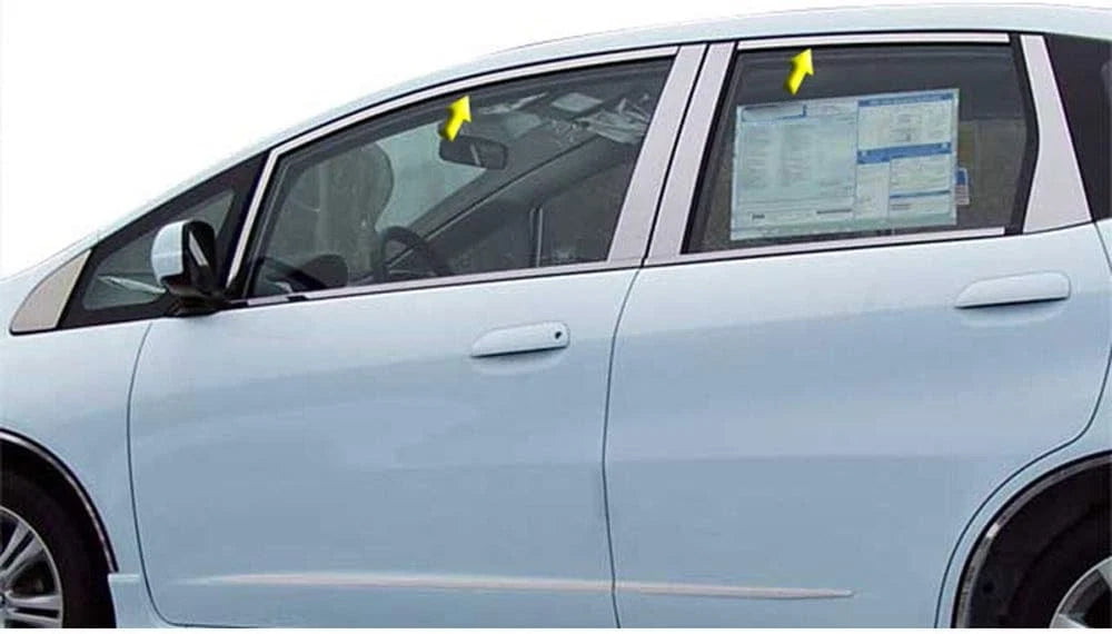 4pc. Luxury FX Stainless Steel U. Window Pkg (w/o Posts) for 09-13 Honda Fit 4D