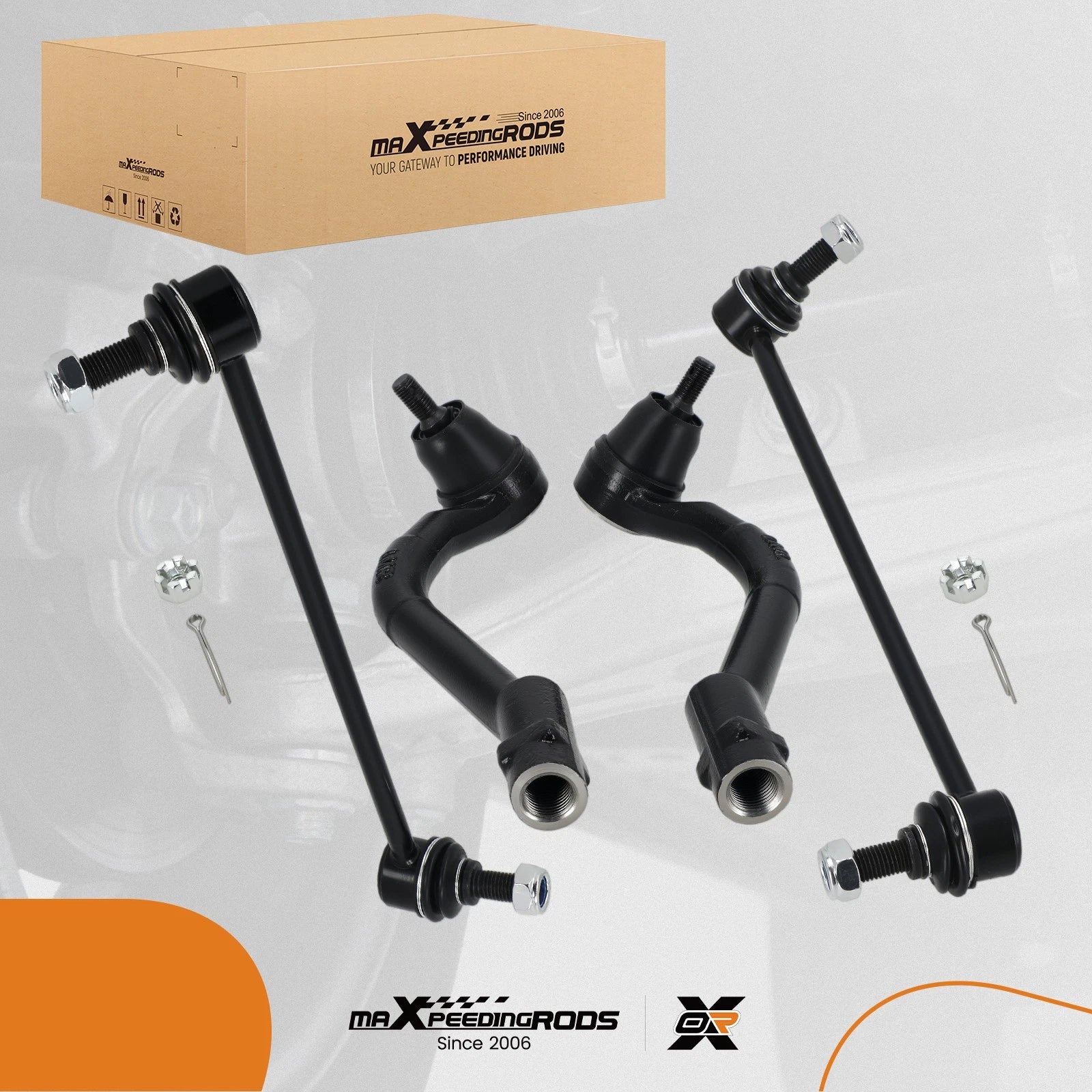 Set of 4 Front Sway Bar Links Outer Tie Rods for Hyundai Sonata (2011–2014)