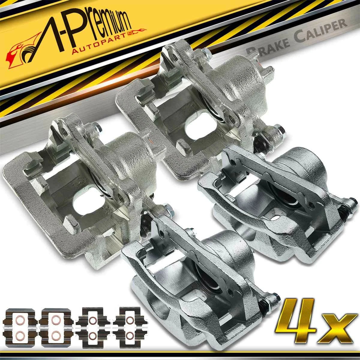 Set of 4 Brake Calipers with Bracket for Honda Pilot (2003–2008)