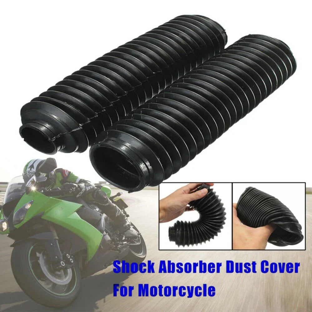 2 x Motorcycle Rubber Fork Gaiters Protector Shock Front Boots for CQR Model