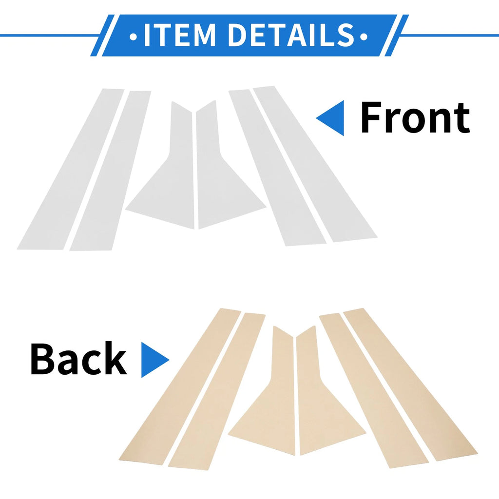 Set of 6 Door Pillar Window Trim for Kia Optima (2016–2020) Chrome