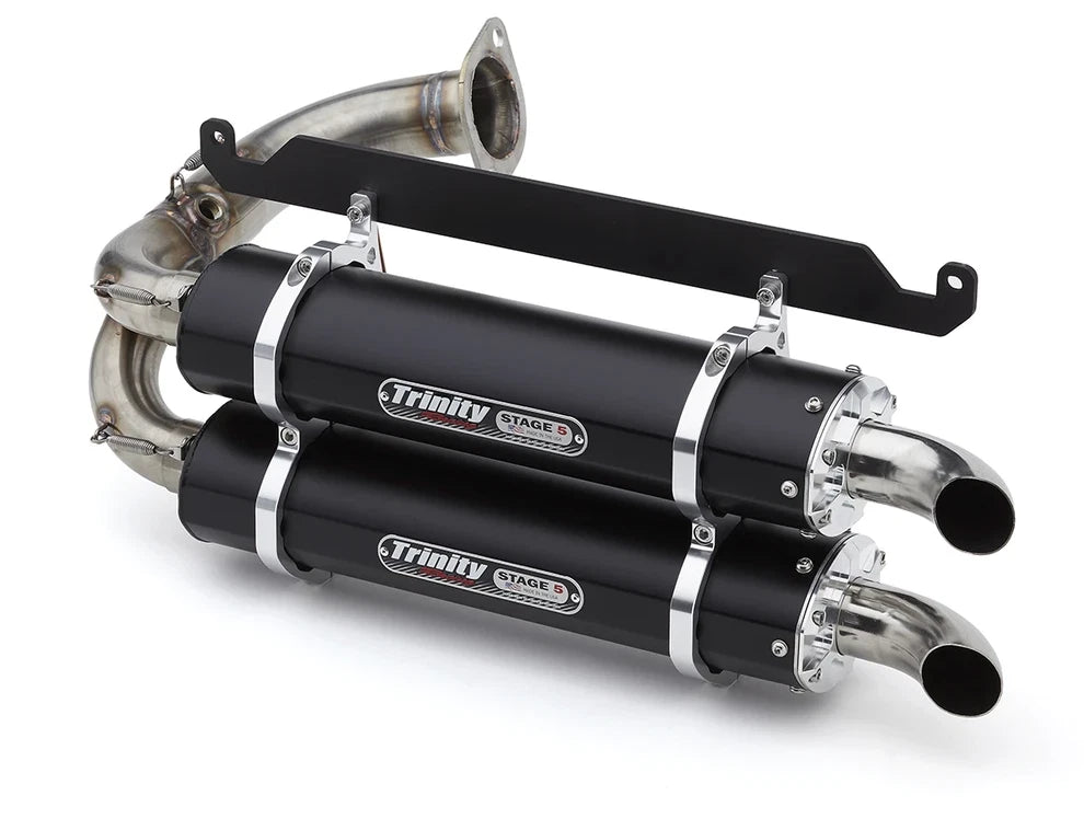 Trinity Black Stage 5 Dual Slip On Exhaust Pipe for Honda Talon (2019–2023)