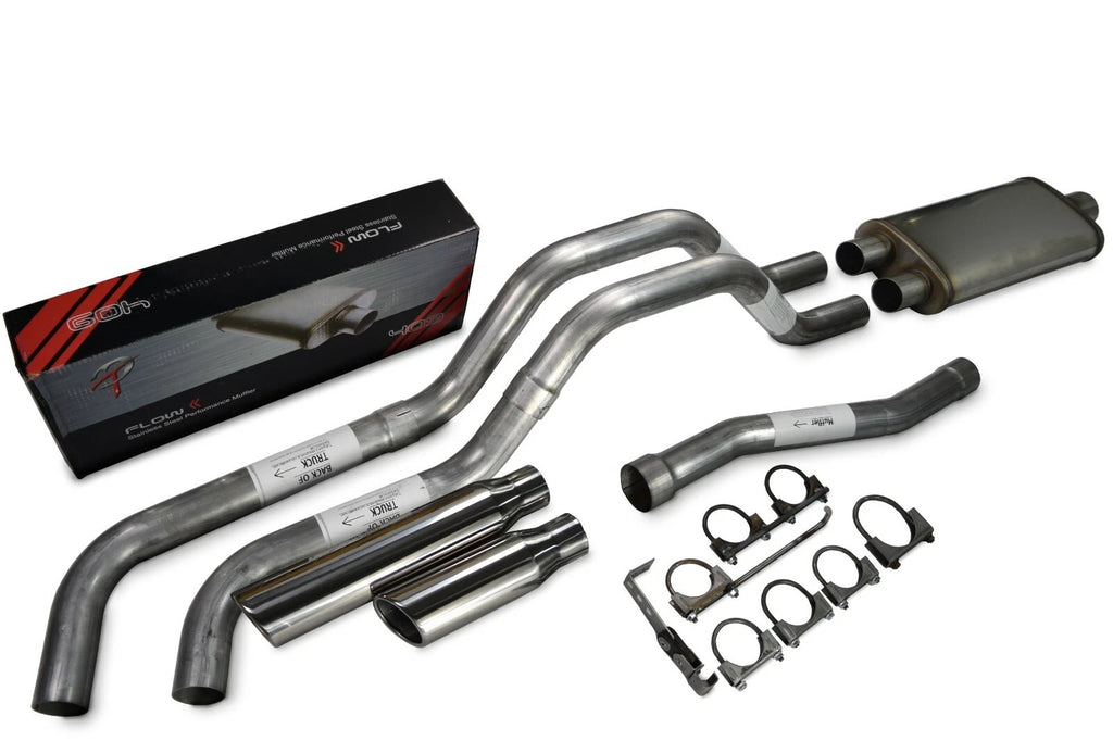 Dual Exhaust 2.5" Side Exit for Nissan Titan (2004–2006) Flow II Rolled Tip