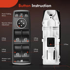 Front Left Power Window Switch for Mercedes-Benz W204 C-Class (2010-2014)