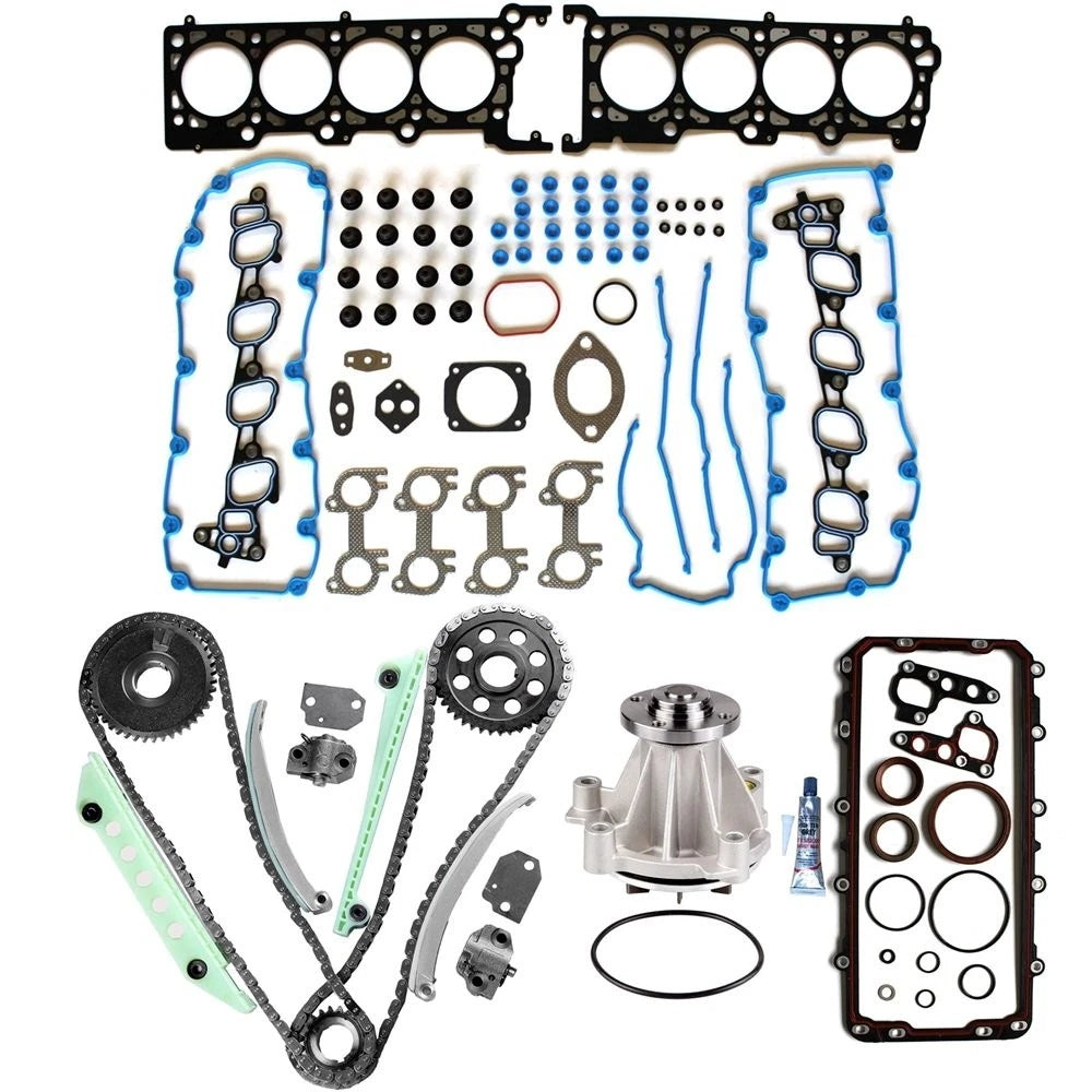 Full Gasket Set Timing Chain Kit Water Pump for Ford Mustang GT (1999–1999)