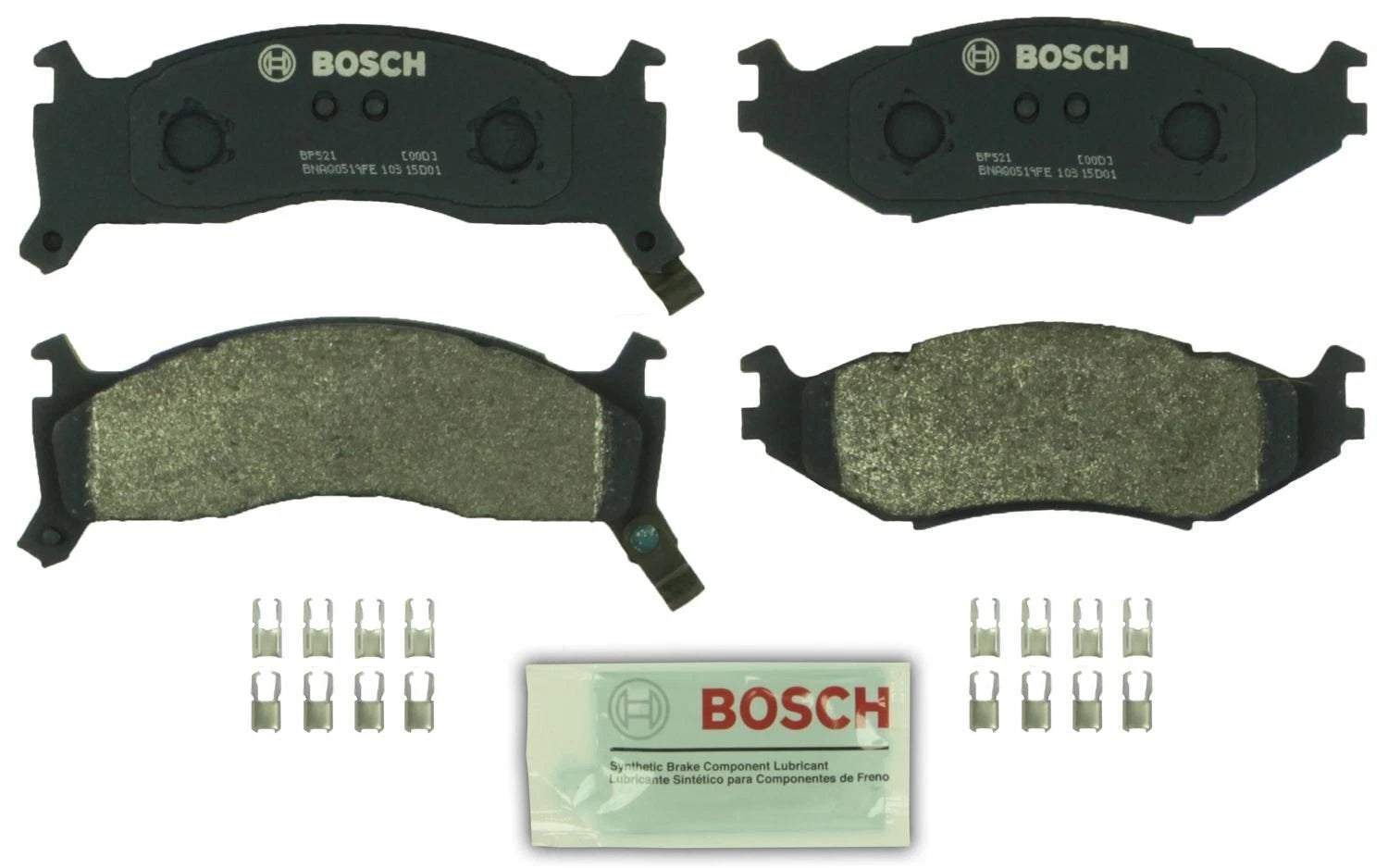 Bosch QuietCast Front Brake Pads w/ Hardware for