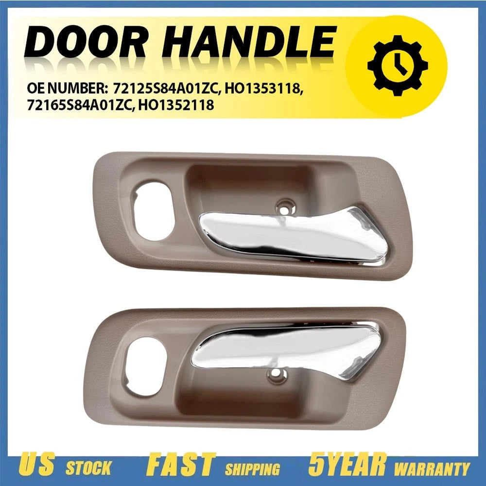 2X Door Handle Set for Honda Accord (1998–2002) Front Inner Beige Housing
