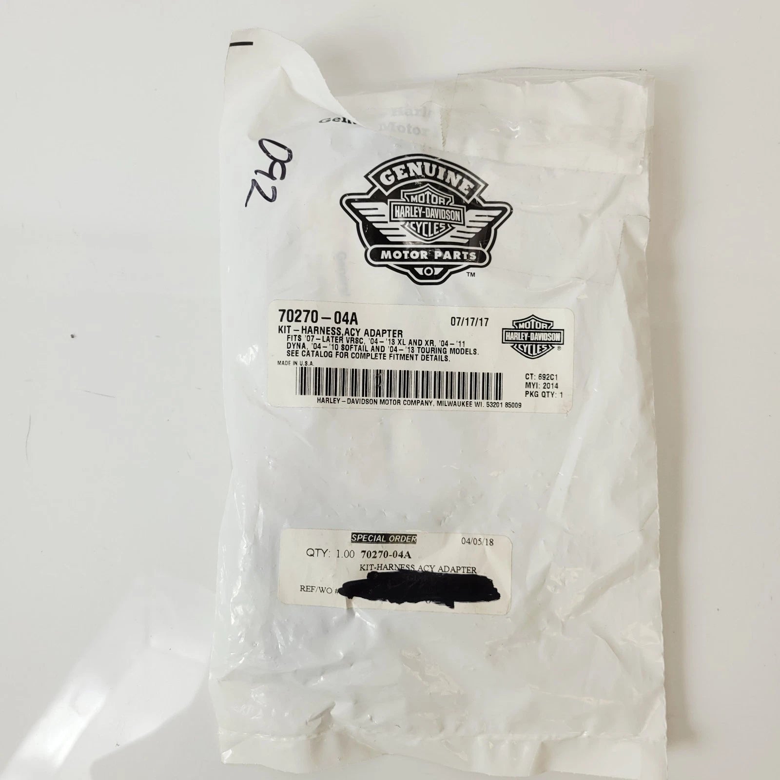 Electrical Accessory Adapter for Harley-Davidson (2004–2004) OEM 70270-04A
