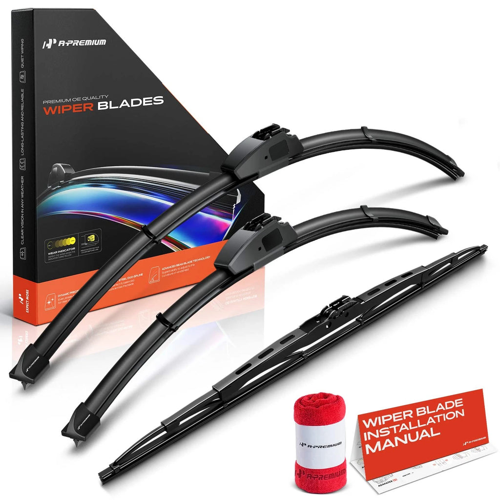 Set of 3 Windshield Wiper Blades for Honda Crosstour (2012–2015)