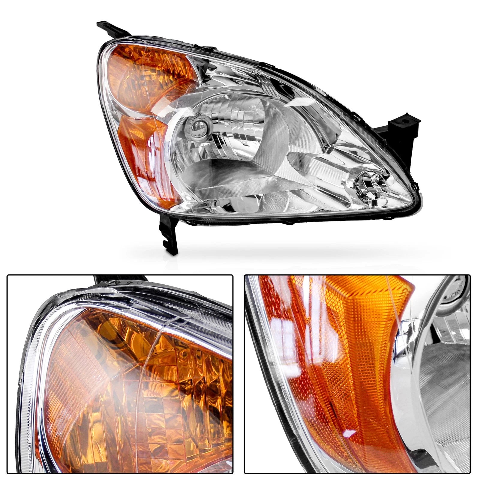 Pair Halogen Headlights for Honda CR-V (2002-2004)