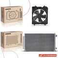 2X AC Condenser & Cooling Fan Kits for Honda CR-V (2010–2011)