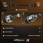 Set of 2 CV Axles Kit for Toyota Camry (2007–2011)