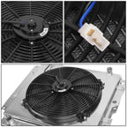 3-Row Aluminum Racing Radiator + Fan Shroud for Jeep Wrangler YJ/TJ (1987–2006)