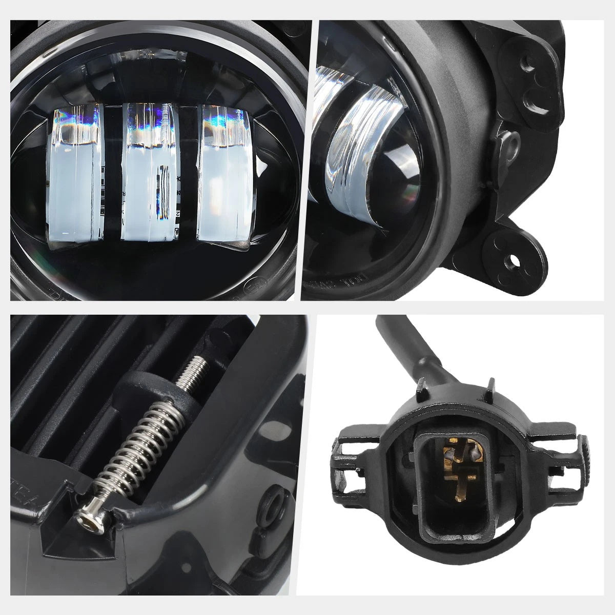 LED Front Bumper Projector Fog Lights for Jeep Wrangler (2007–2017) & Cherokee (2014–2018)