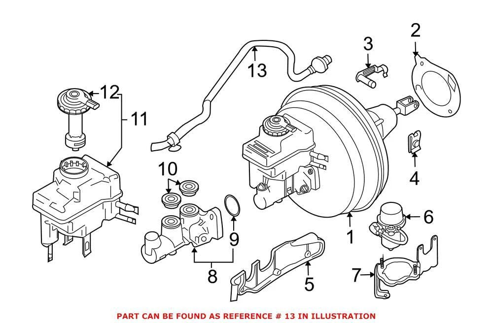 Brake Vacuum Hose for BMW (2000–2023) 11667610749