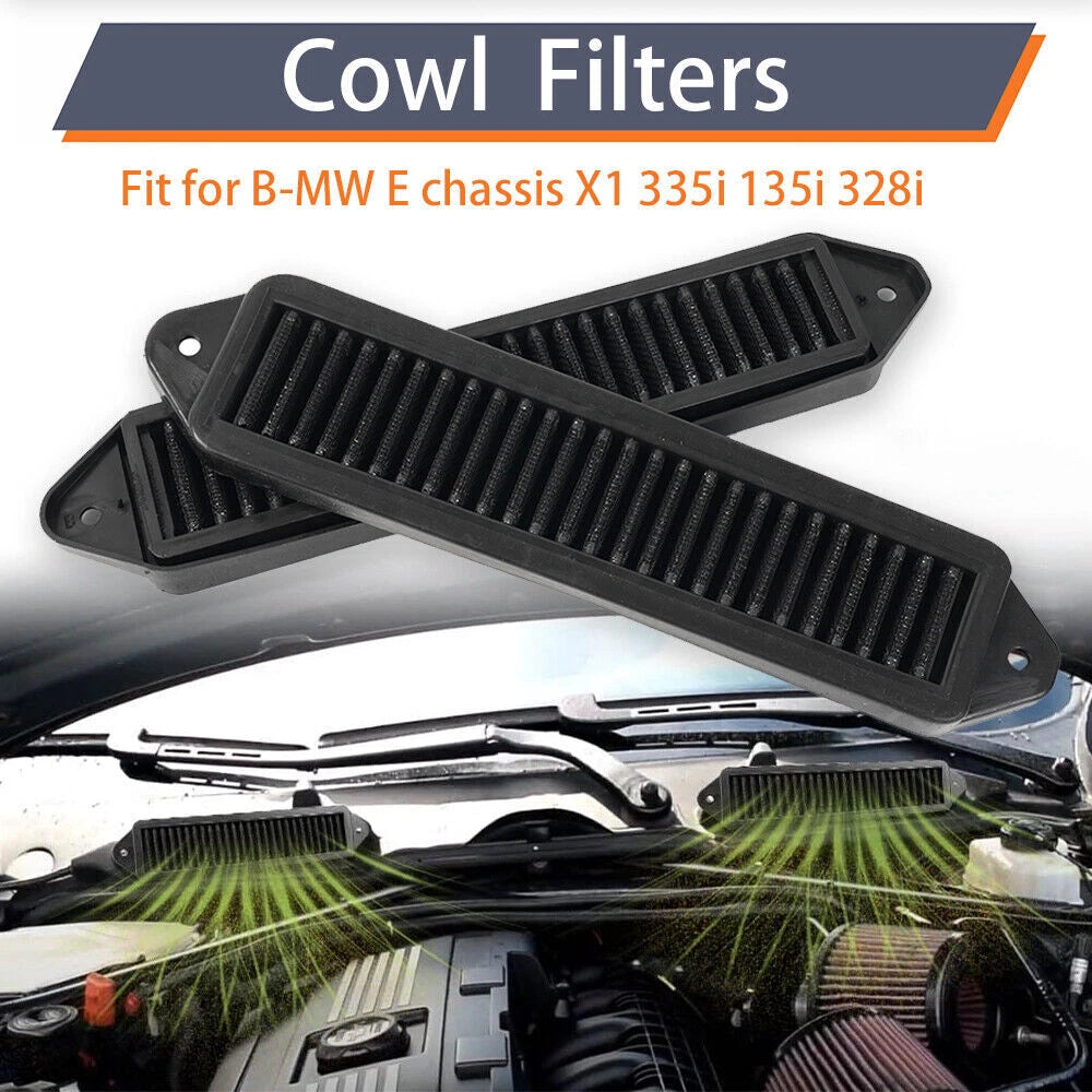 Cabin Air Cowl Filters for BMW E82 E88 E90 E91 E92 E93 X1 M3 128i 135i 328i 335i (2007–2013)
