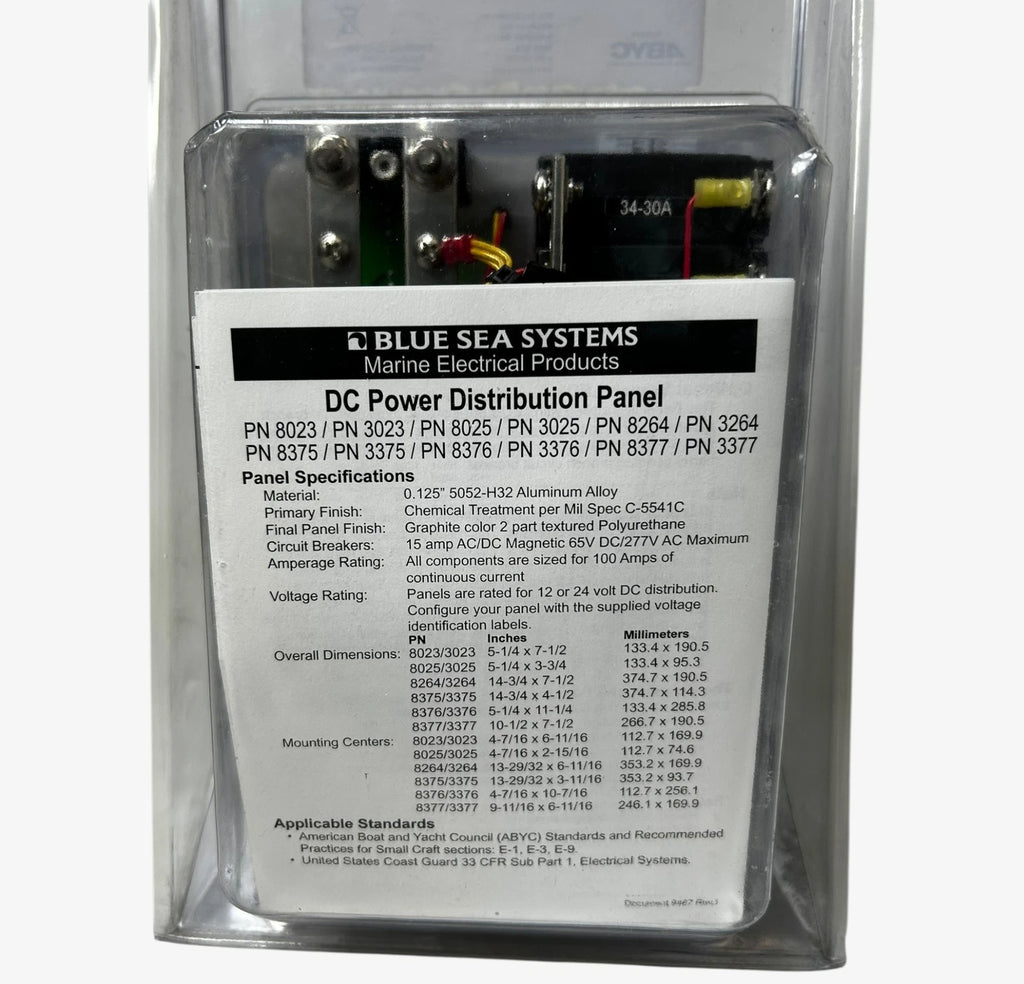 Power Distribution Panel 8 Position for Blue Sea Systems (10129)