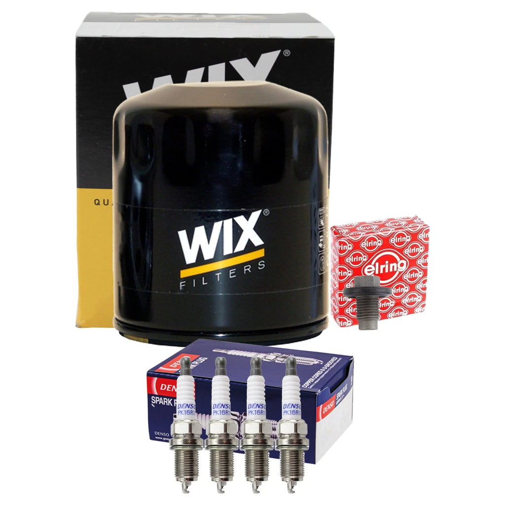 Wix Engine Oil Filter & Denso Spark Plugs Set for Breeze Cirrus Stratus (L4)