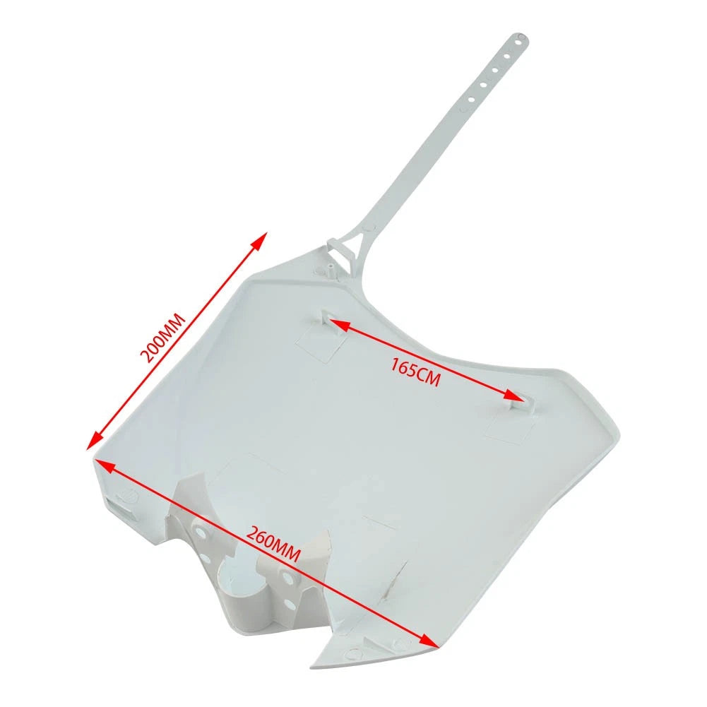 Front Number Plate Fender Cover for Honda CRF230F (2015–2017) White Plastic