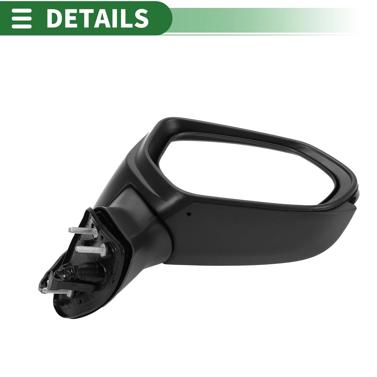 Right Side Door Mirror for Toyota Camry (Manual Folding, Gloss Black)