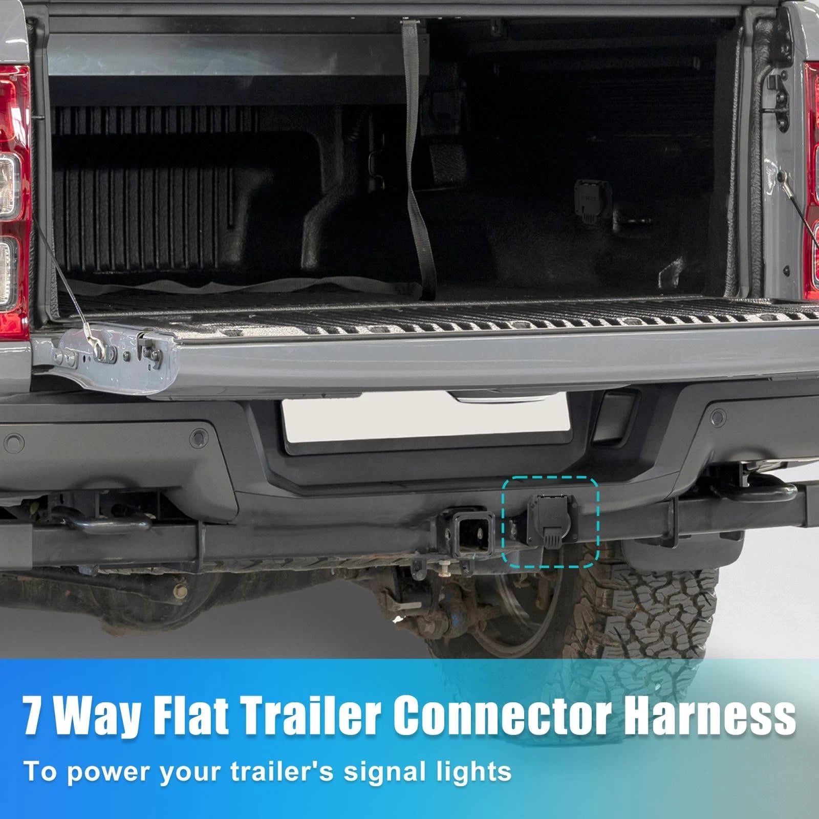 7 Pin Trailer Wiring Connector Harness T-Connector for Ford F-150 (2015–2020)