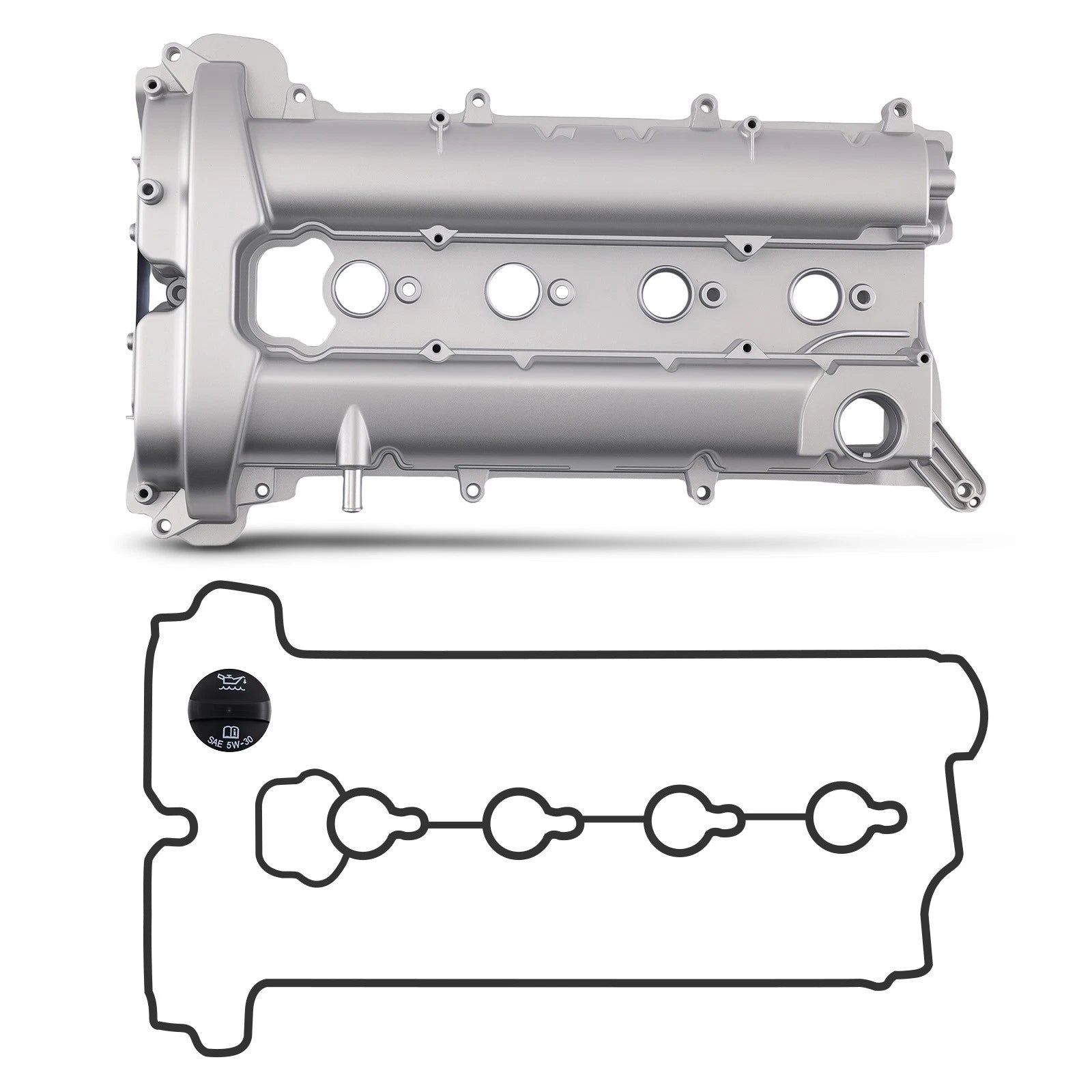 Engine Valve Cover for Chevrolet Captiva Sport (2012–2013) Silver