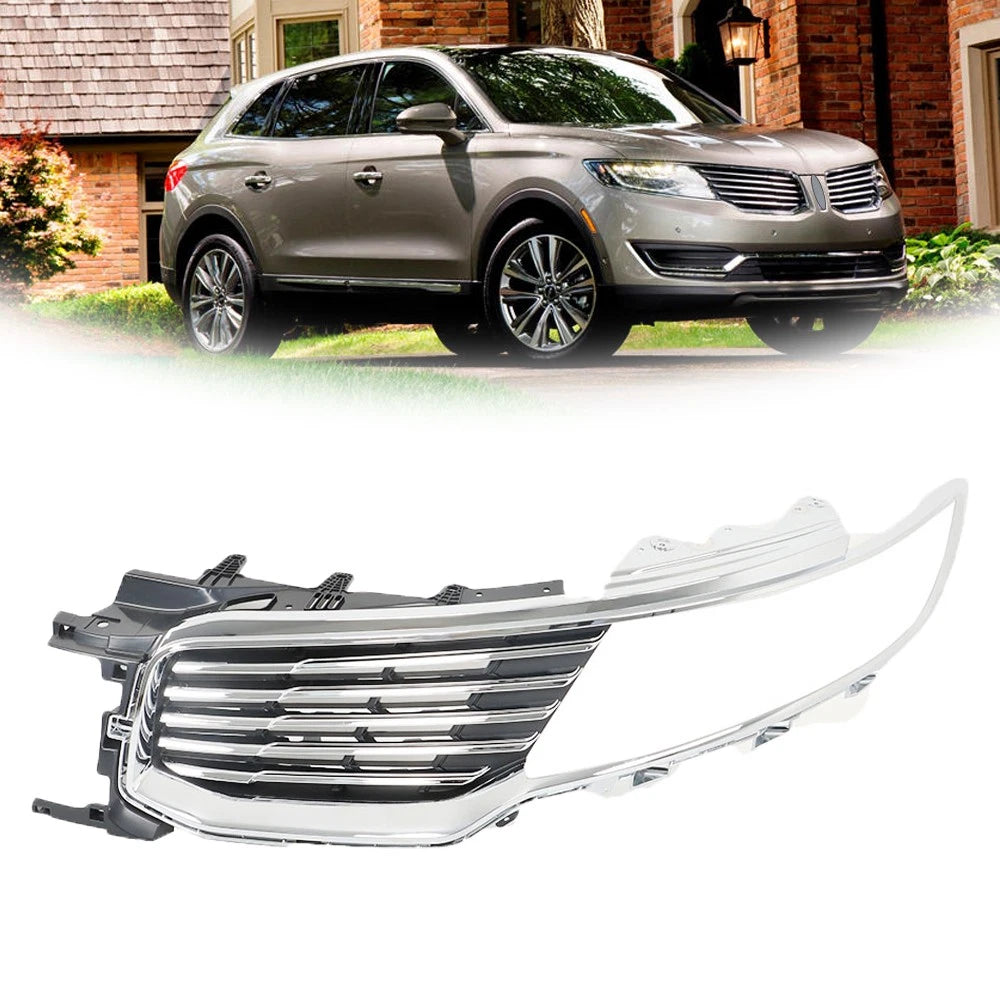 Front Grille Bumper Upper for Lincoln MKX (2016–2018) Chrome Mesh