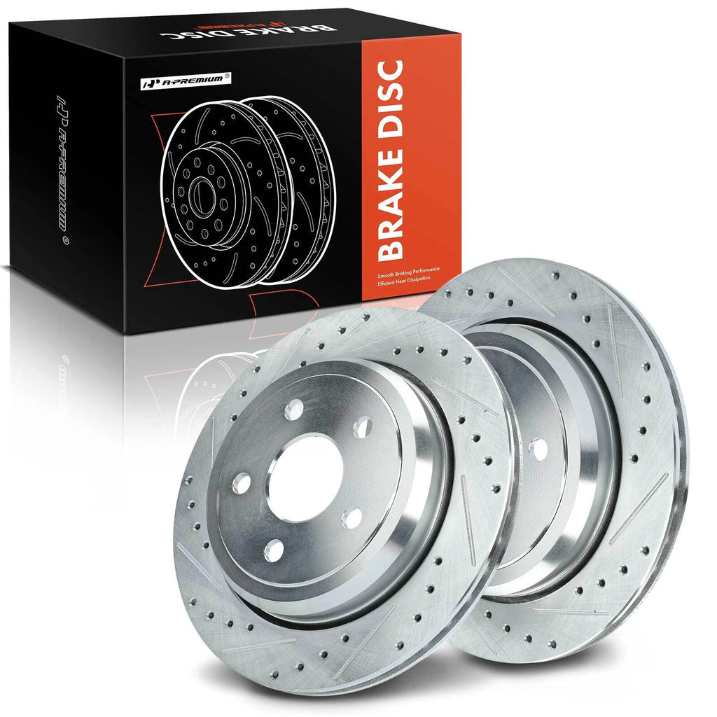Rear Drilled Brake Rotors for Jeep Grand Cherokee (2011–2023)