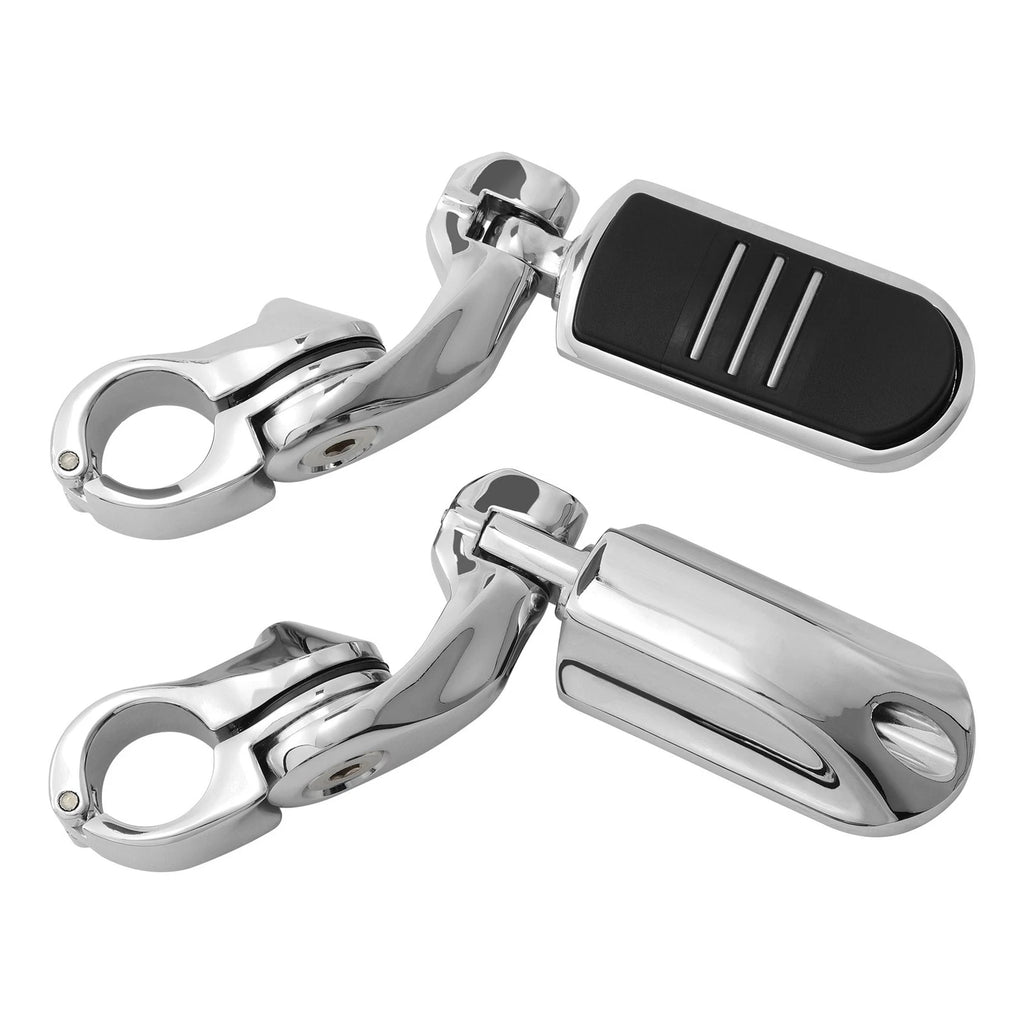 1 1/4" Short Angled Highway Engine Guard Footpegs for Harley Touring