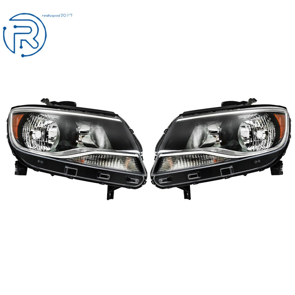 Headlights Set of 2 Clear for Chevy Colorado (2015–2022) Halogen