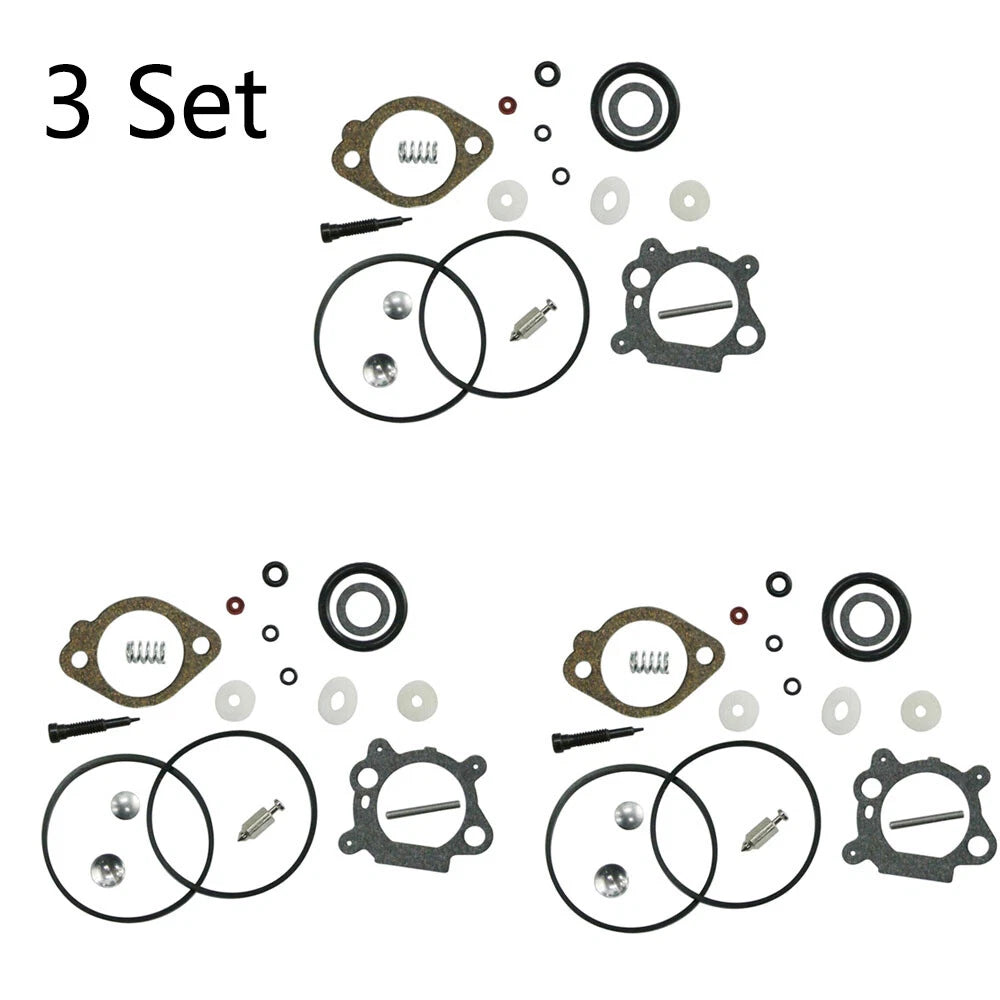 Set of 3 Carburetor Repair Kits for B&S 492495 493762 498260