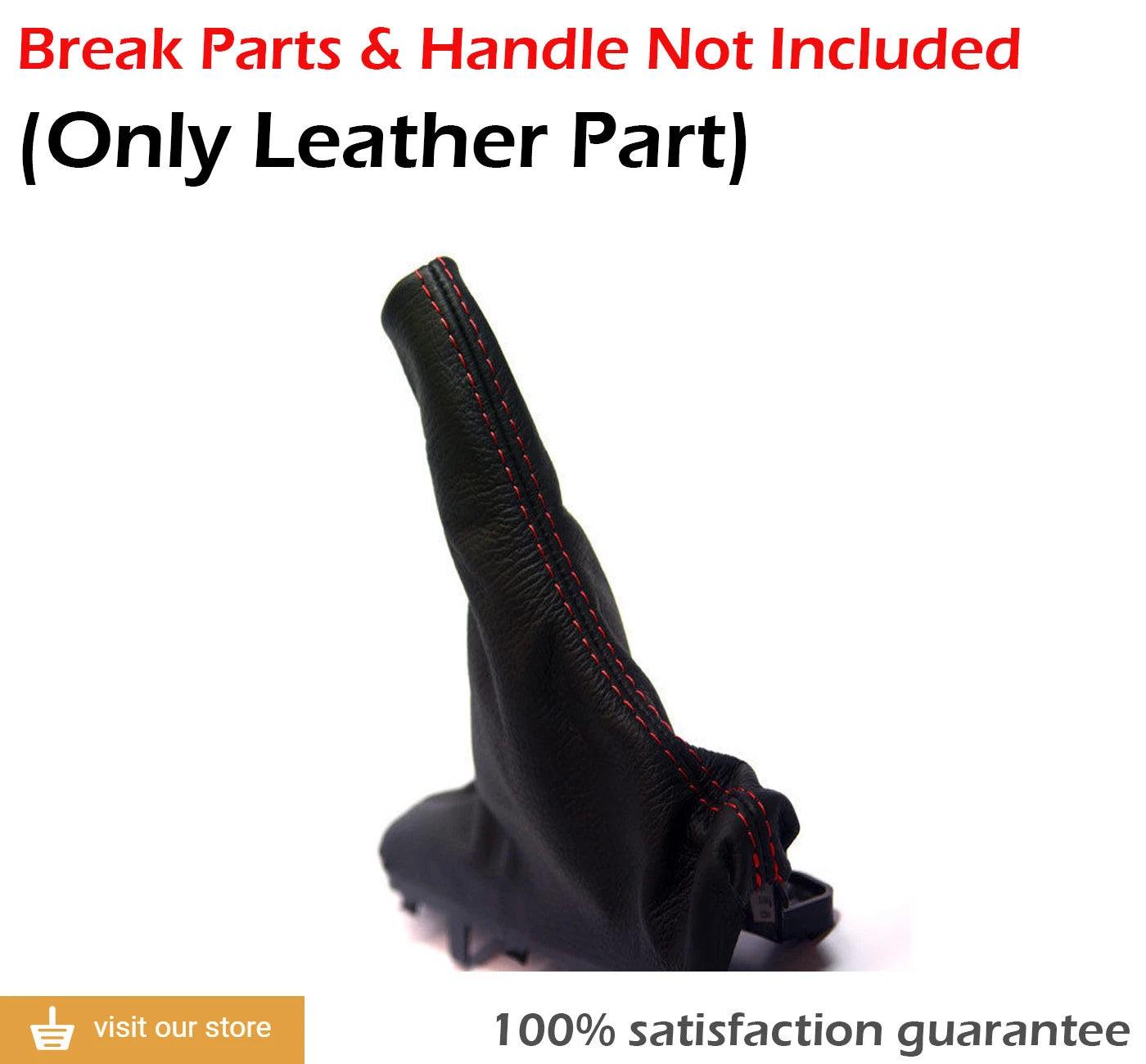 E Brake Boot for Ford Mustang (2015–2019) Red Stitch