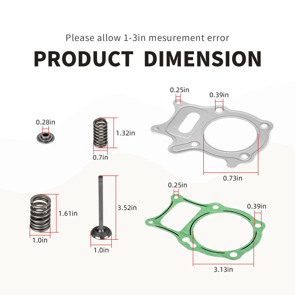 Intake Exhaust Valve Seal Spring Kit for Honda Recon 250 TRX250 (2002–2023)