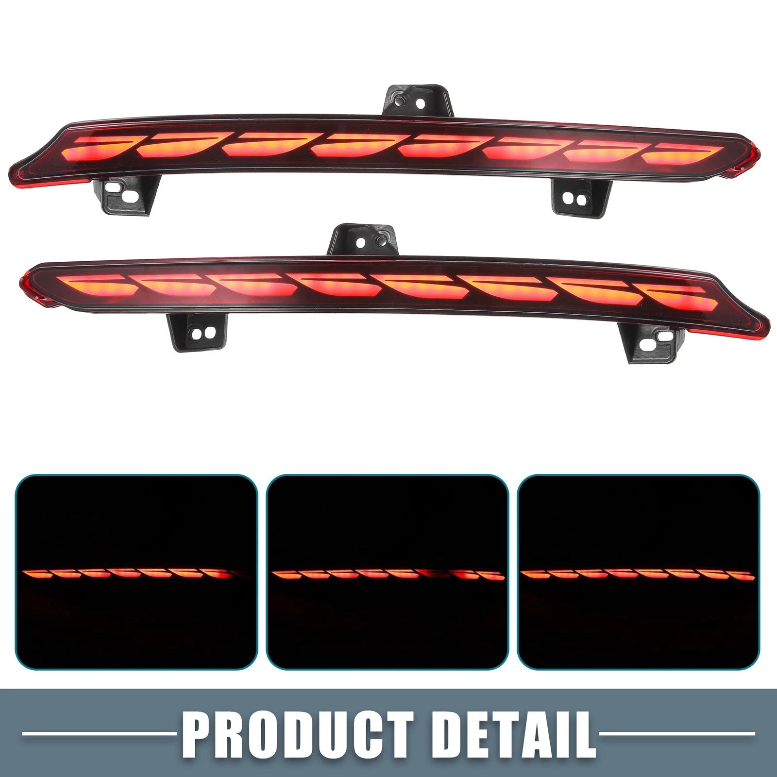 2X Rear Bumper Reflector LED Brake Turn Signal Light for Honda Accord (2018–2022)