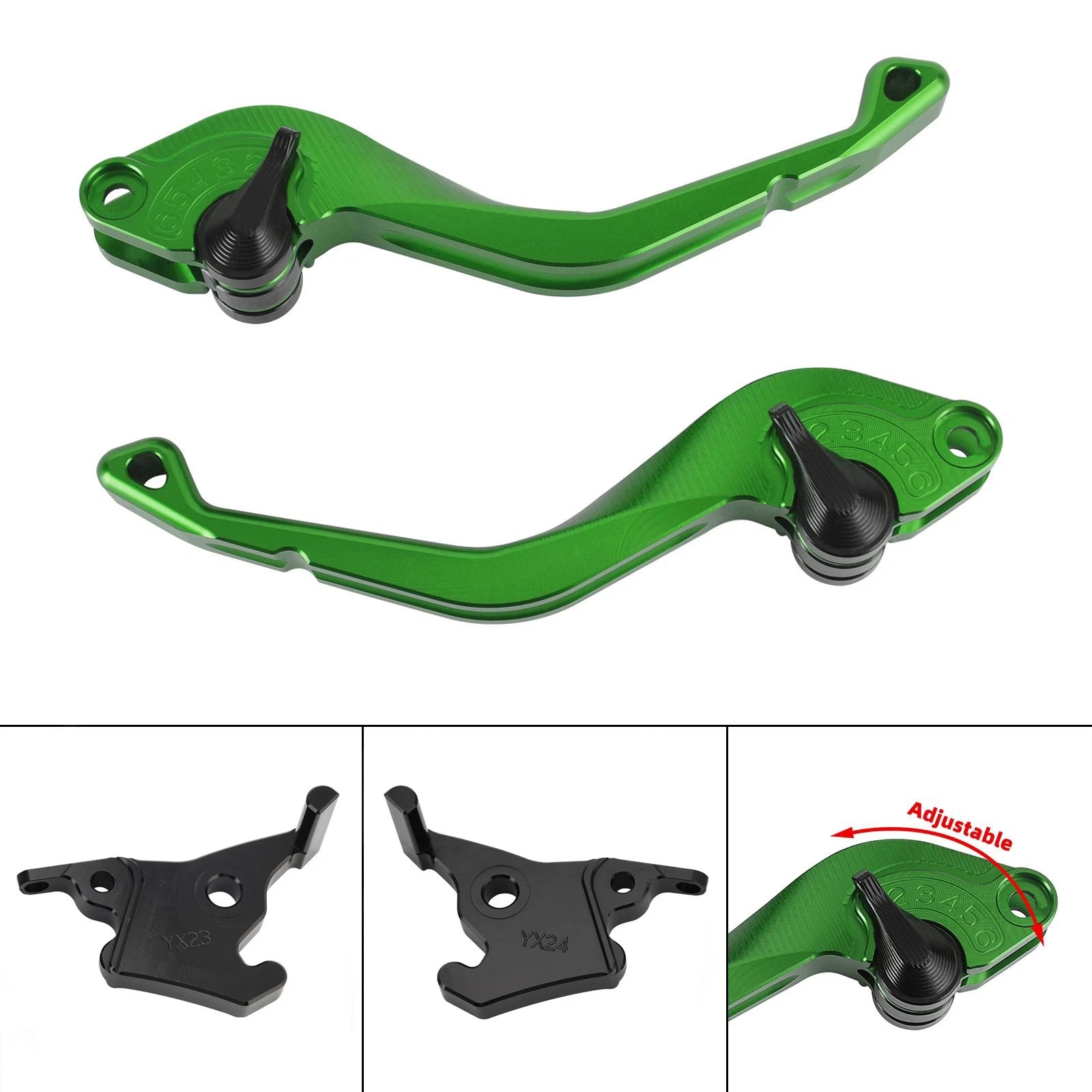 CNC Short Clutch Brake Lever for Yamaha XMAX 300 (2023–2025) Green