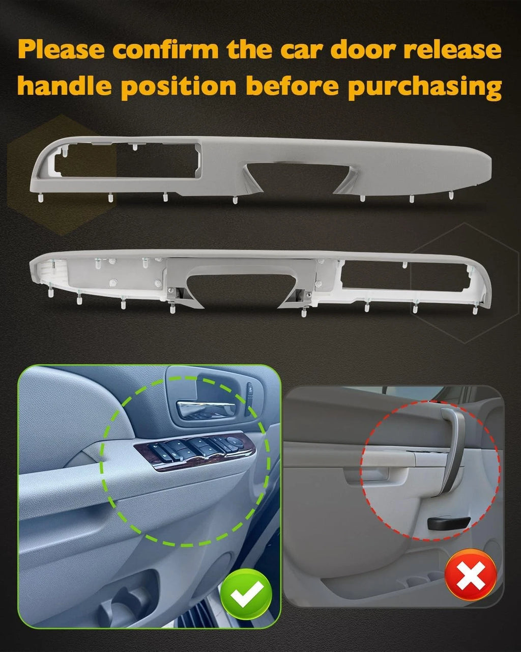 Armrest Repair Kit for Chevy Tahoe GMC Yukon XL (2010-2014) Gray