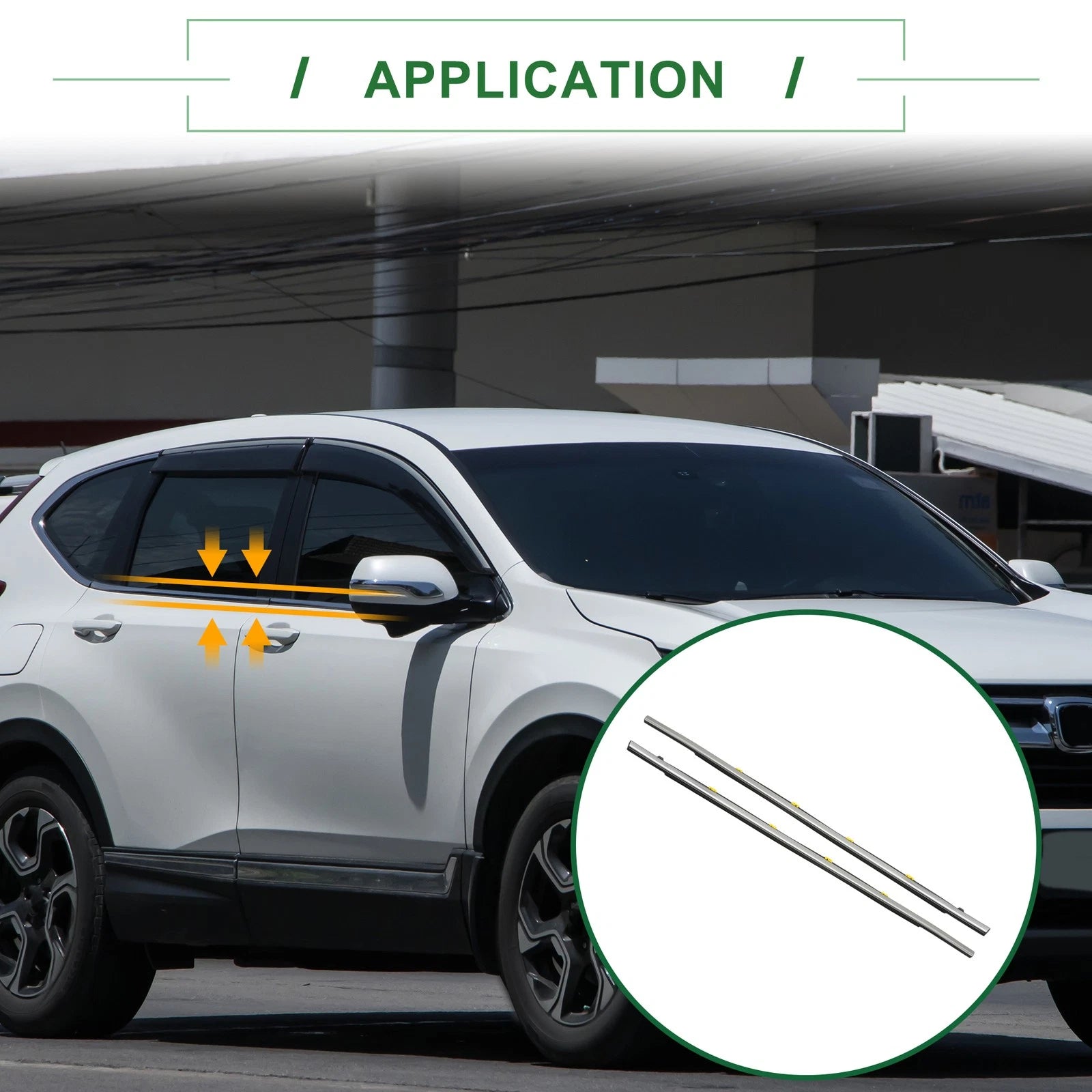 2X Rear Weatherstrip Window Seal No. 72950TLYH01 for Honda CR-V 