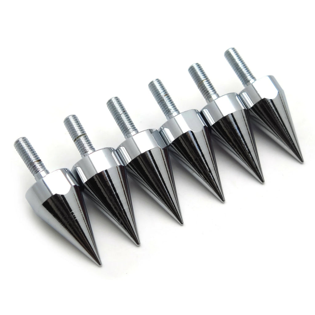 Set of 4 Universal Chrome Motorcycle Spike Bolts for Windscreen Fairings