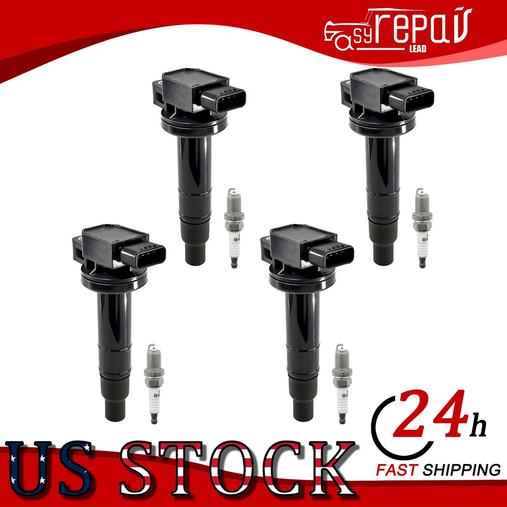 4X Ignition Coil & Iridium Spark Plug Kit for Toyota Echo (2000–2019) UF316