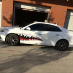 Pair Side Door Shark-Mouth Teeth Sticker Vinyl Exterior Decal