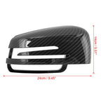 Carbon Fiber Rear View Side Mirror Cover Cap for Mercedes S E C (2009–2013)