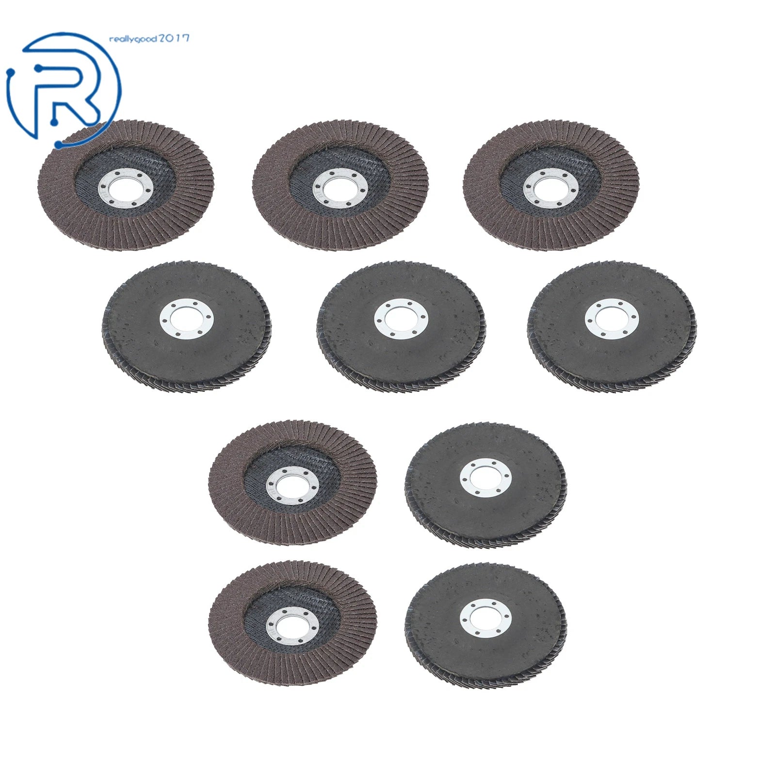 10PCS 4.5" Zirconia Flap Disc Sanding Grinding 60 Grit for Automotive Use