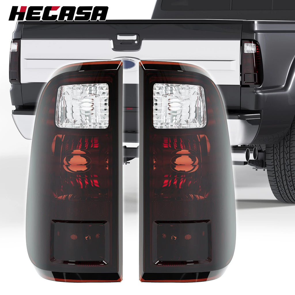 Pair Smoked Tail Lights for Ford F-250 F-350 F-450 F-550 Super Duty (2008–2016)