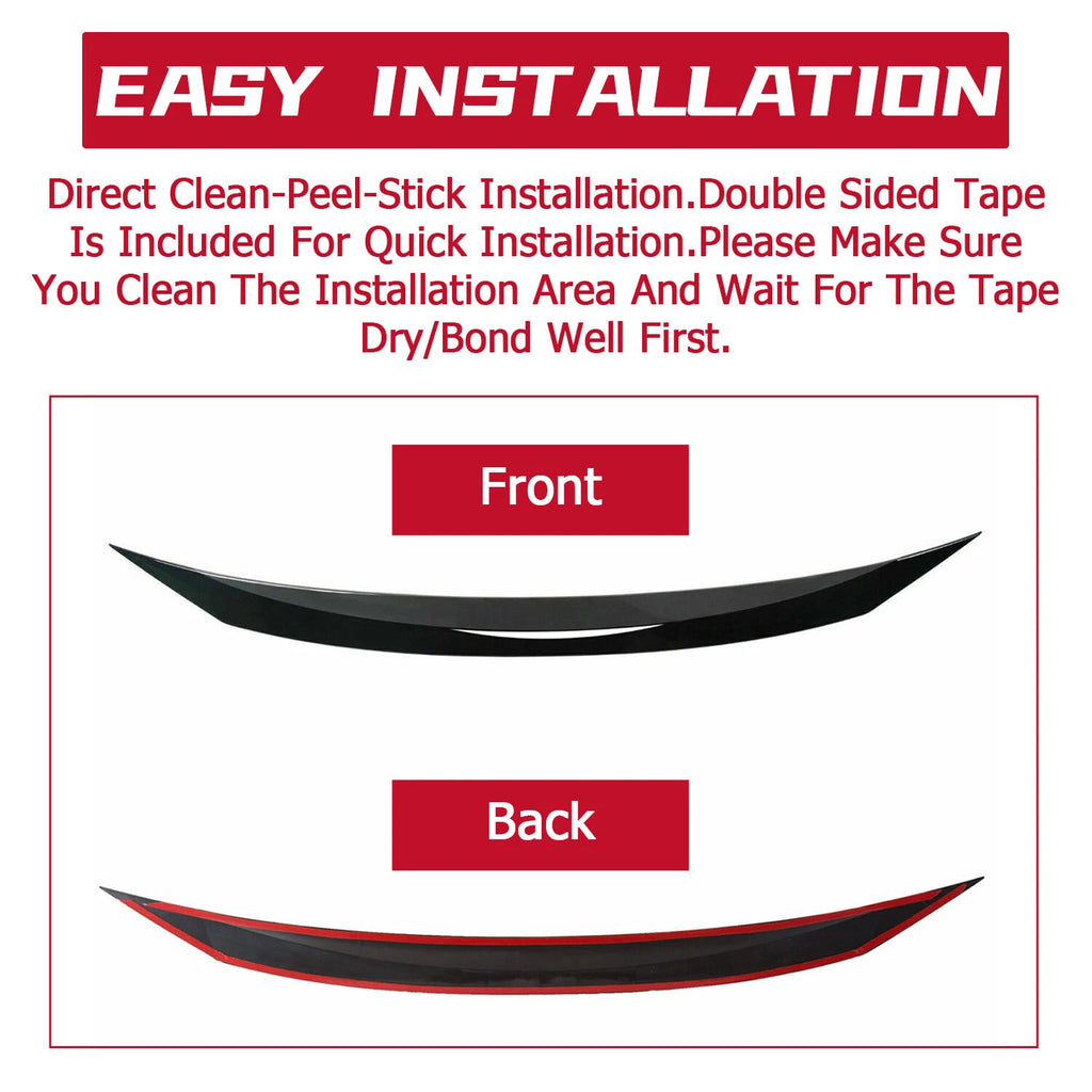 Gloss Black Front Bumper Trim for Honda Civic (2016-2021)