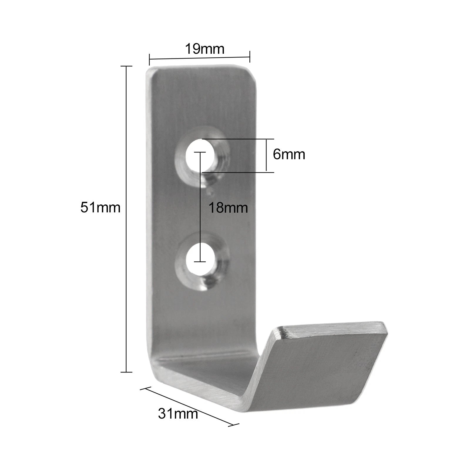 Heavy Duty Wall Mounted Hanger with Stainless Steel J Hooks for Towels