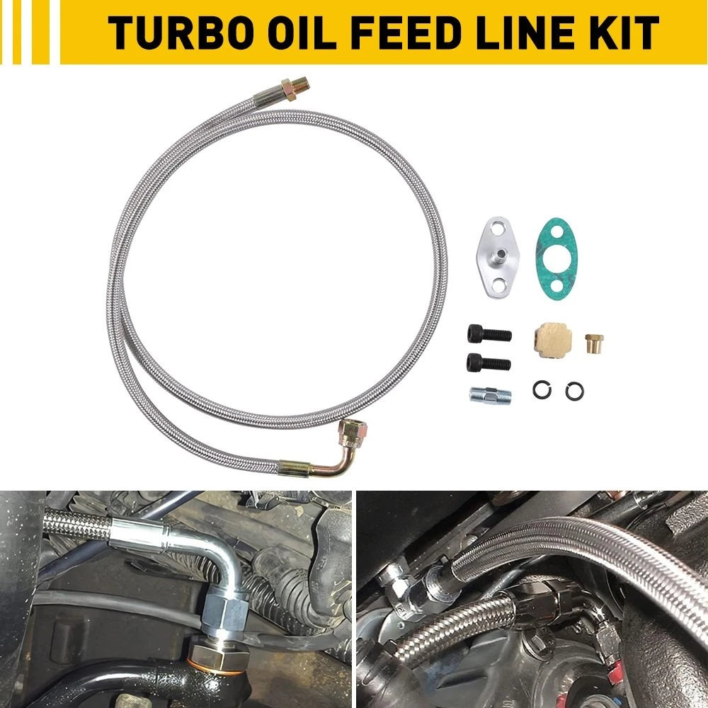Oil Feed Return Line Drain Hose Kit for T3 T4 T60 T70 Turbo
